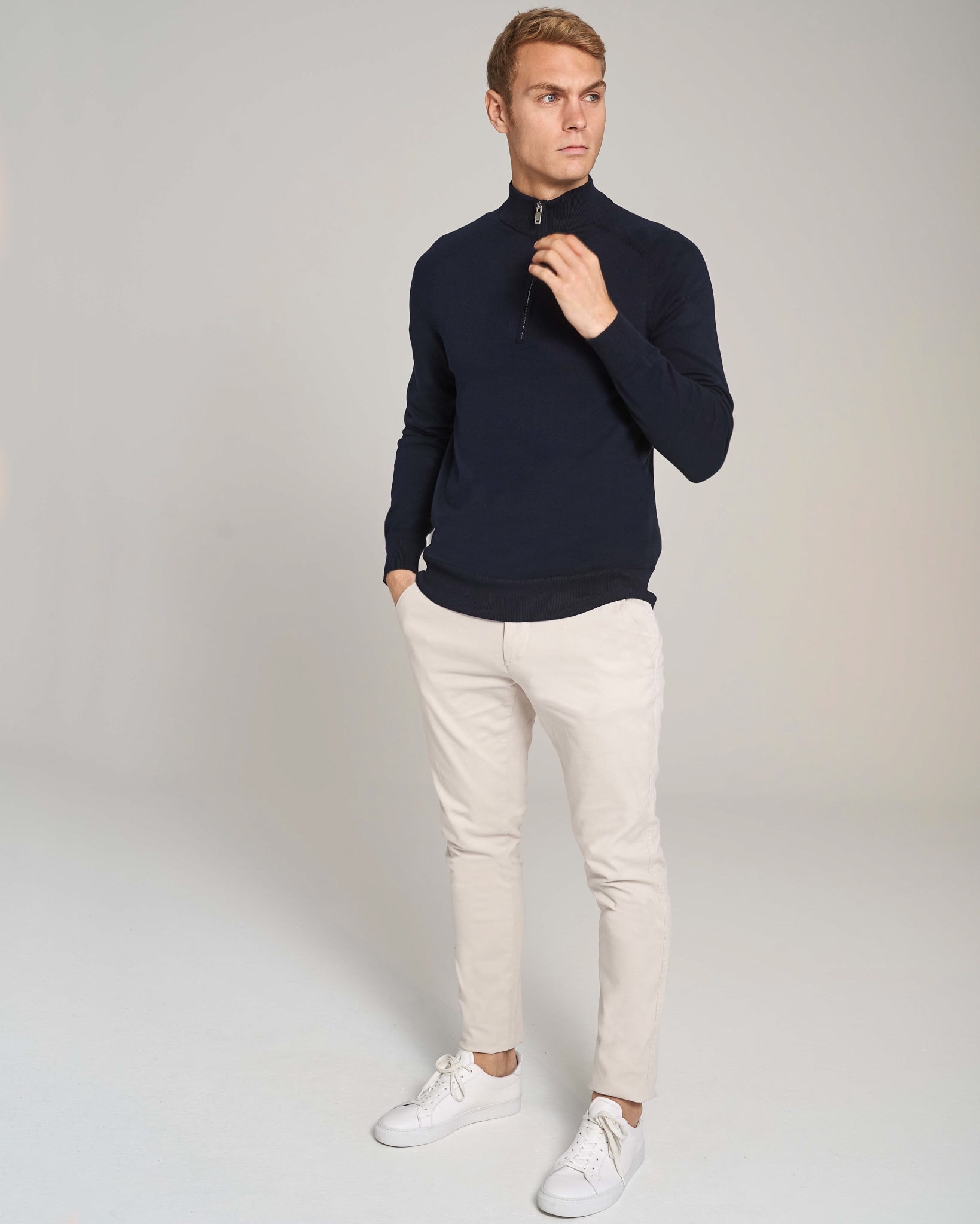 BS Jason Regular Fit Stickad Tröja - Navy