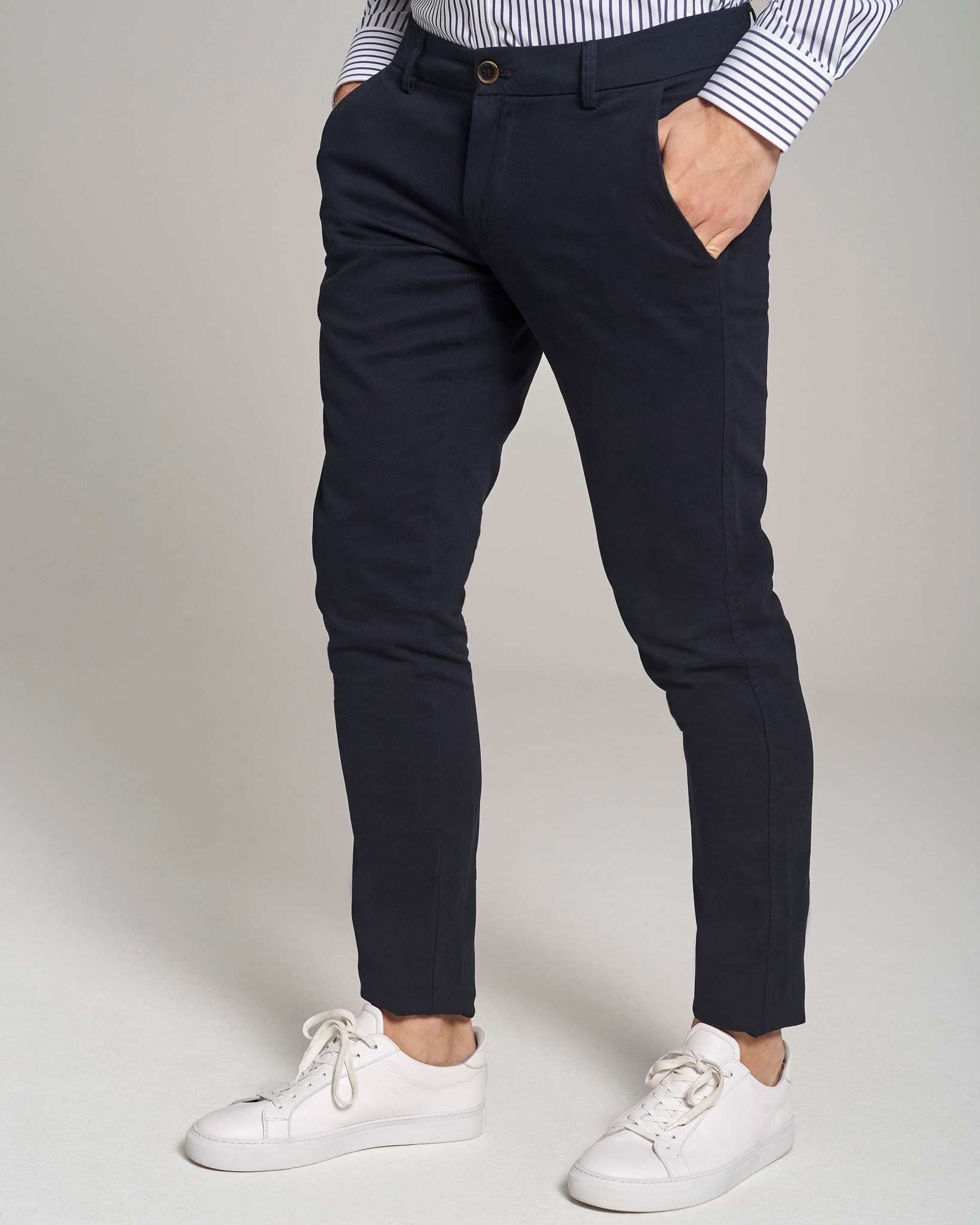 BS Maldonado Slim Fit Chinos - Marinblå