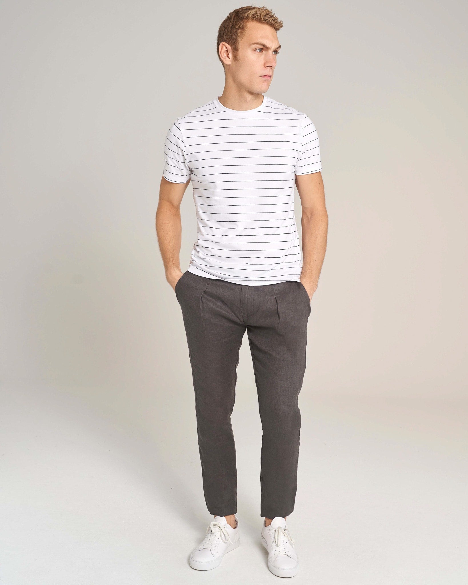 BS Ica Slim Fit Chinos - Grå