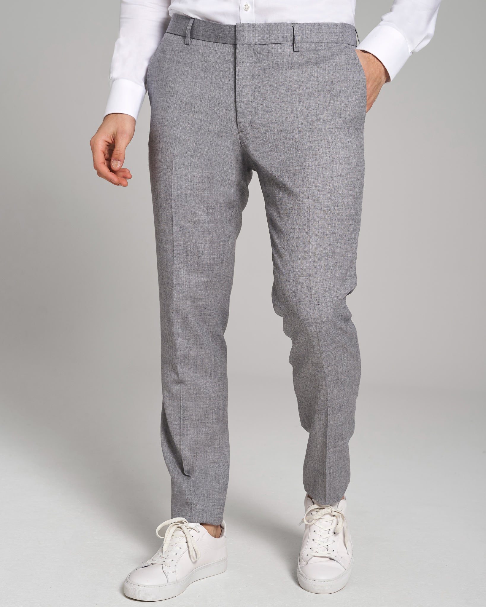 BS Lucca Slim Fit Kostymbyxor - Grey