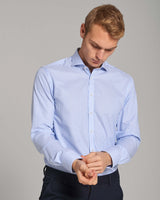 BS Batistuta Slim Fit Skjorta - Light Blue/White