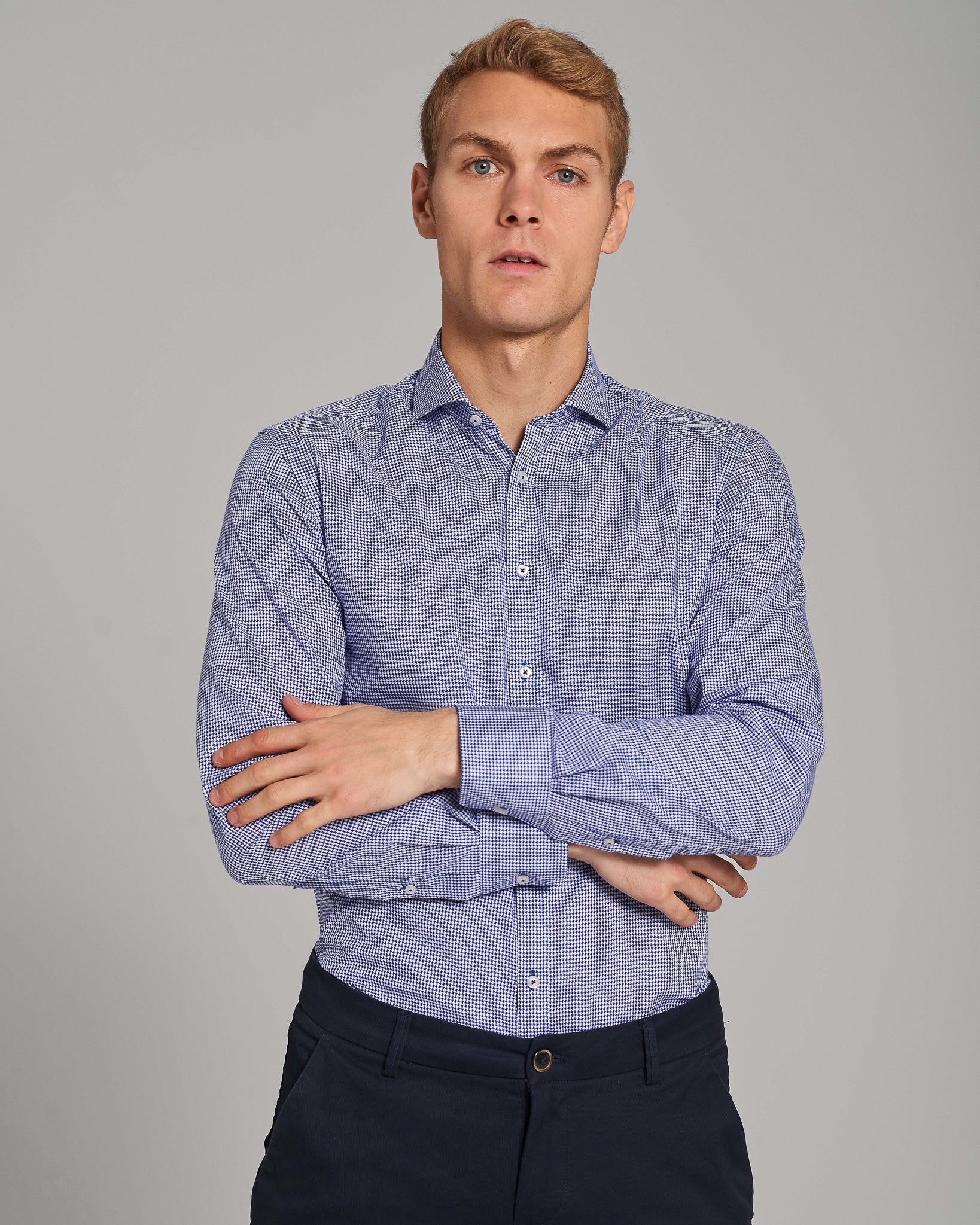 BS Butragueno Slim Fit Skjorta - Dark Blue