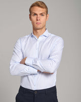 BS Davids Slim Fit Skjorta - Light Blue/White