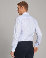 BS Davids Slim Fit Skjorta - Light Blue/White