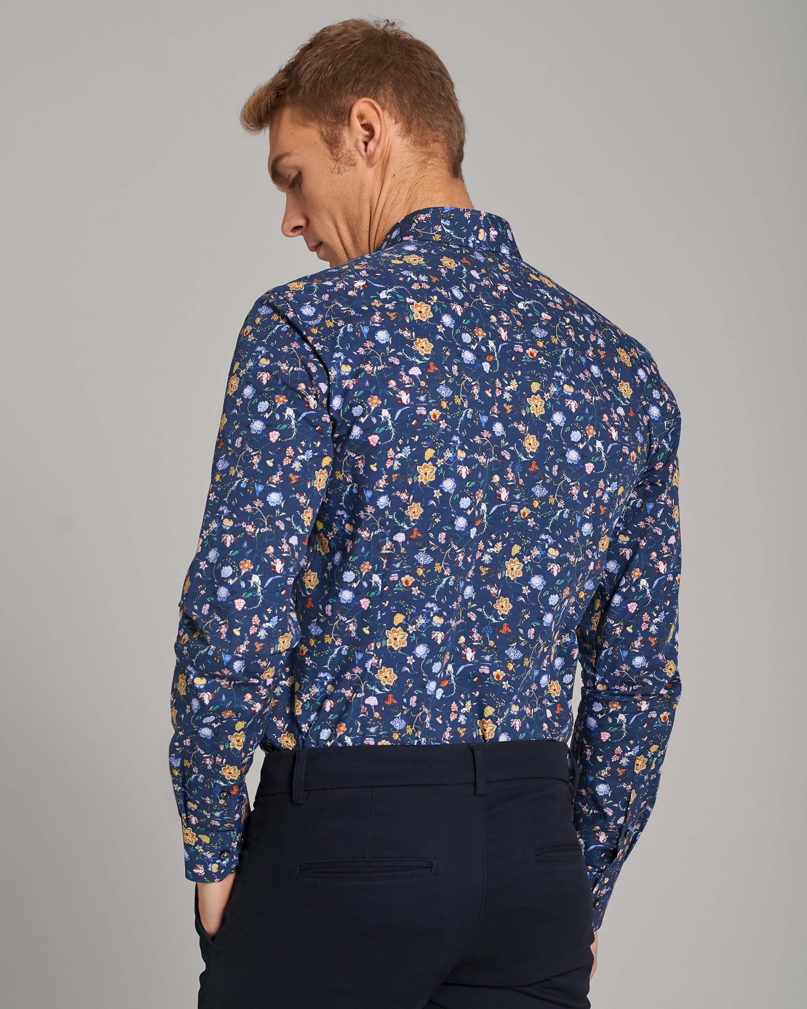 BS Gullit Slim Fit Skjorta - Dark Blue