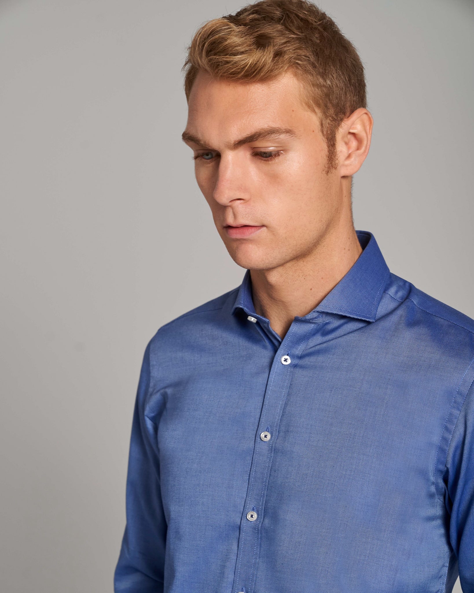 BS Klinsmann Slim Fit Skjorta - Blå