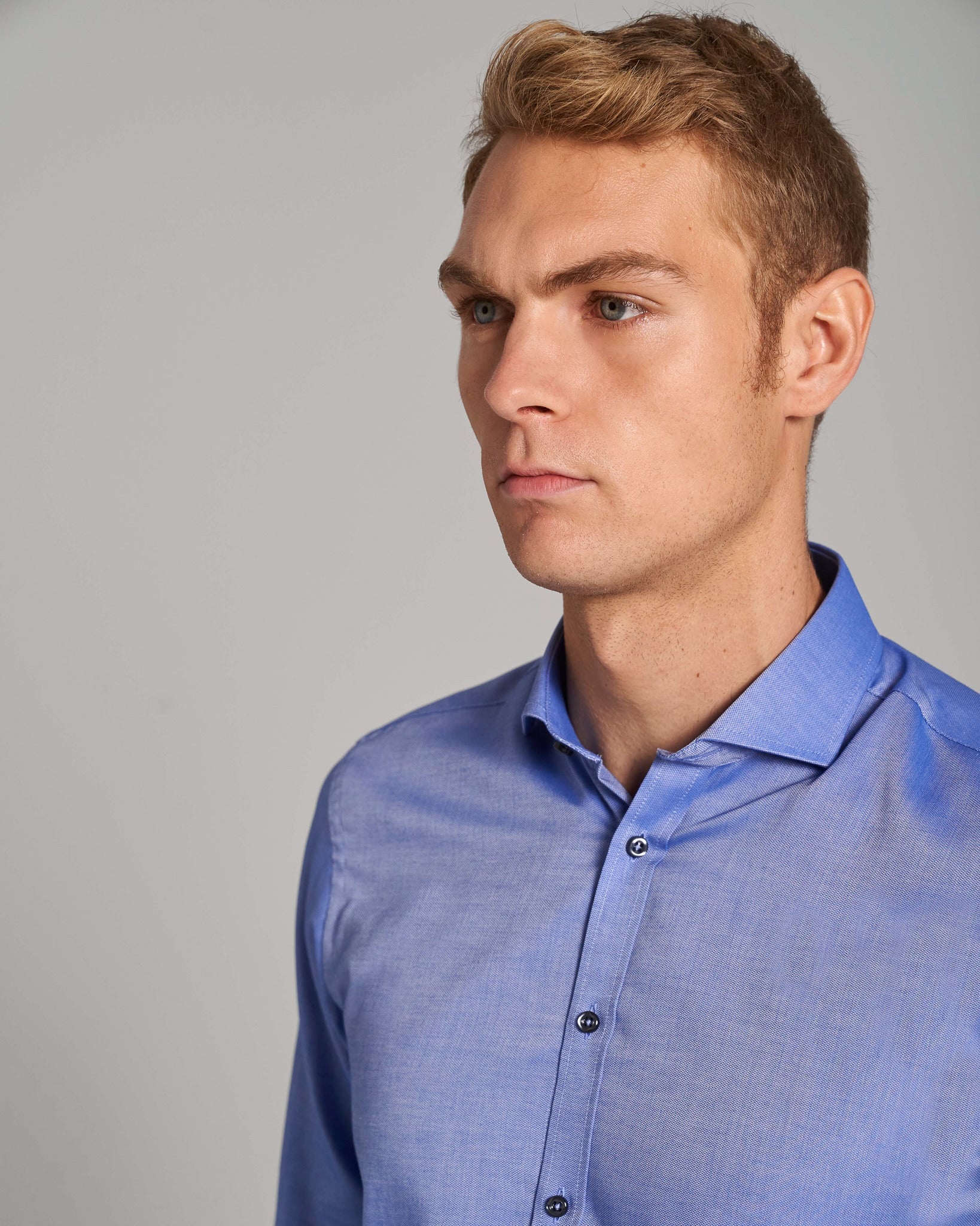 BS Matthaus Slim Fit Skjorta - Blå