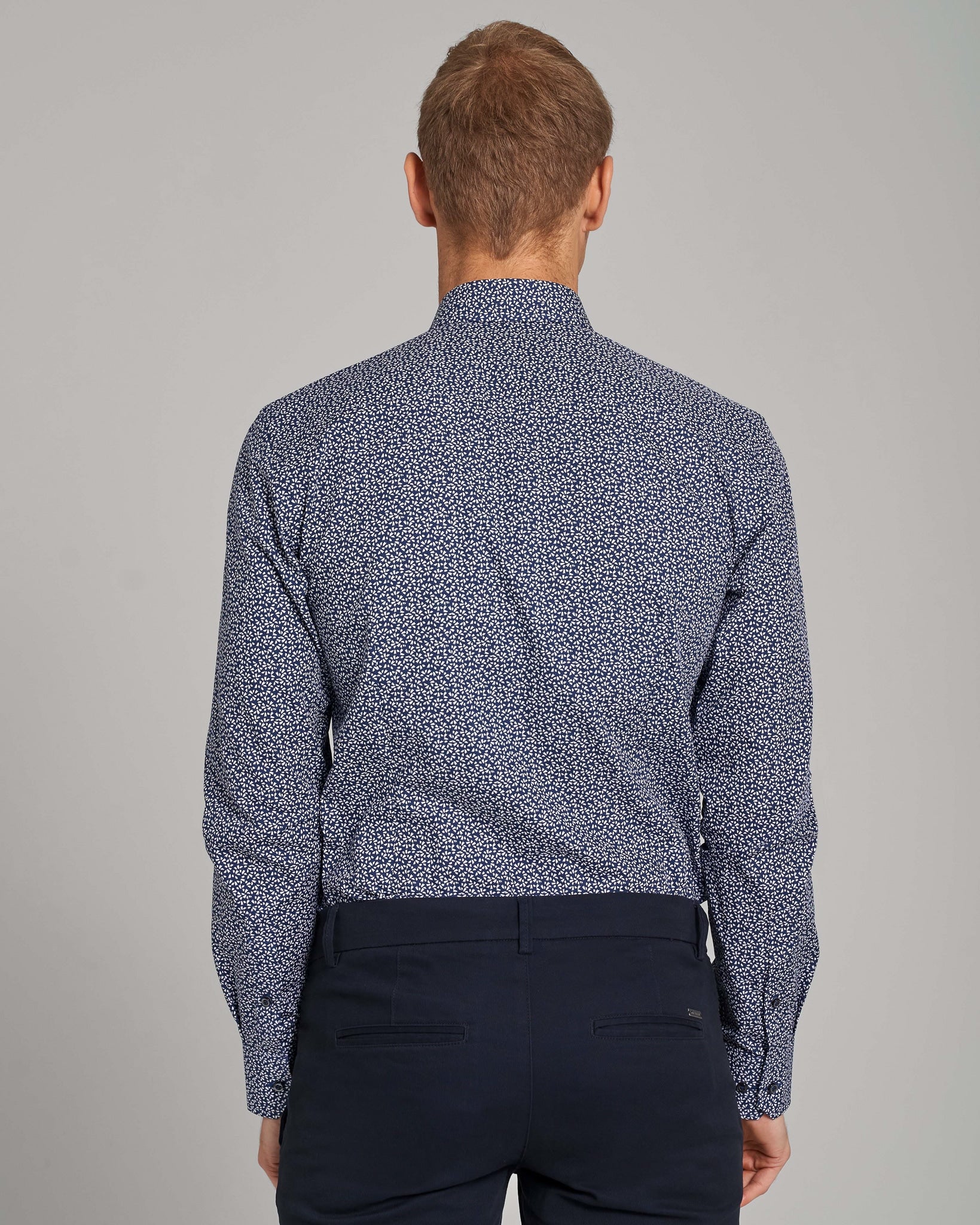 BS Shearer Slim Fit Skjorta - Navy