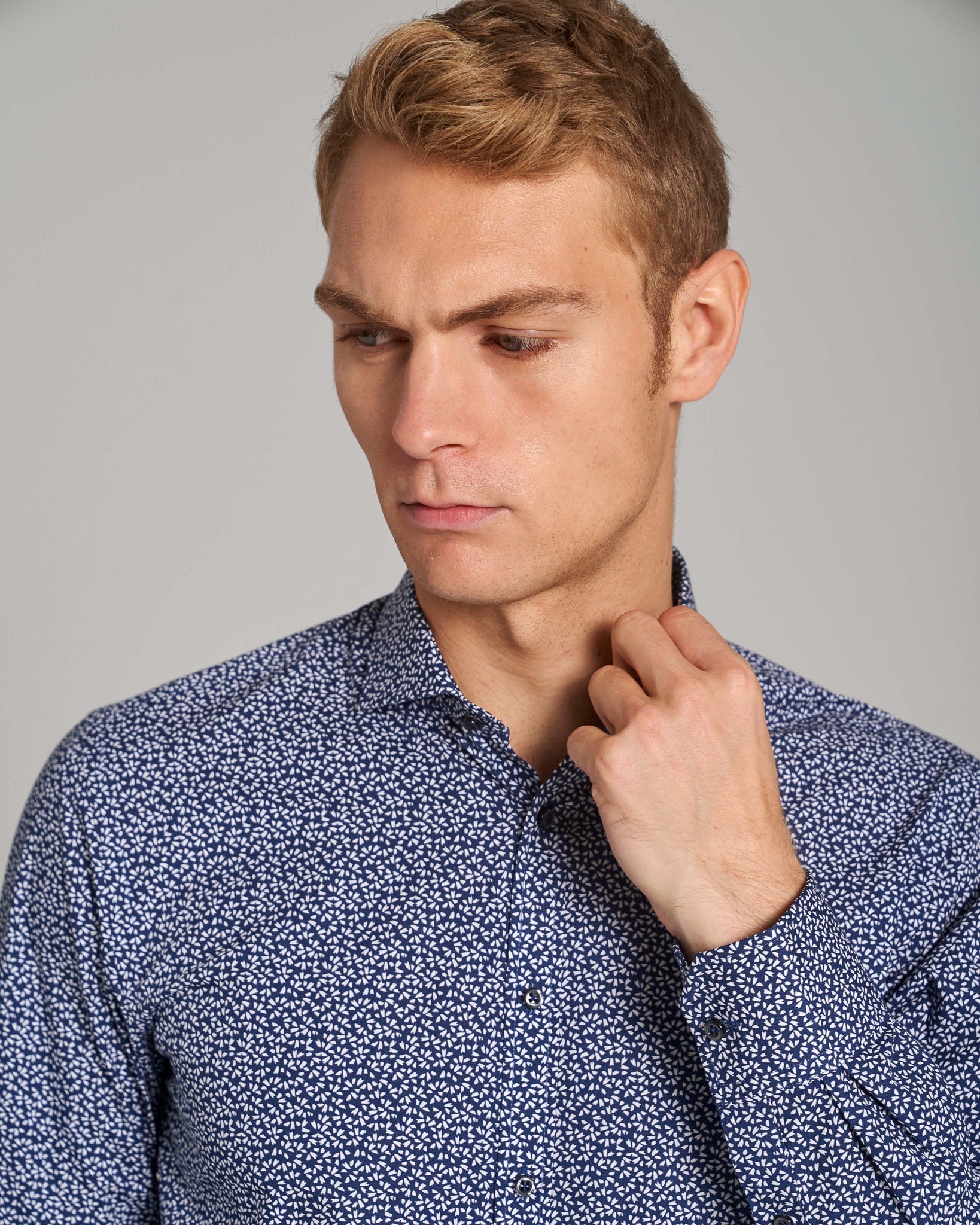 BS Shearer Slim Fit Skjorta - Navy