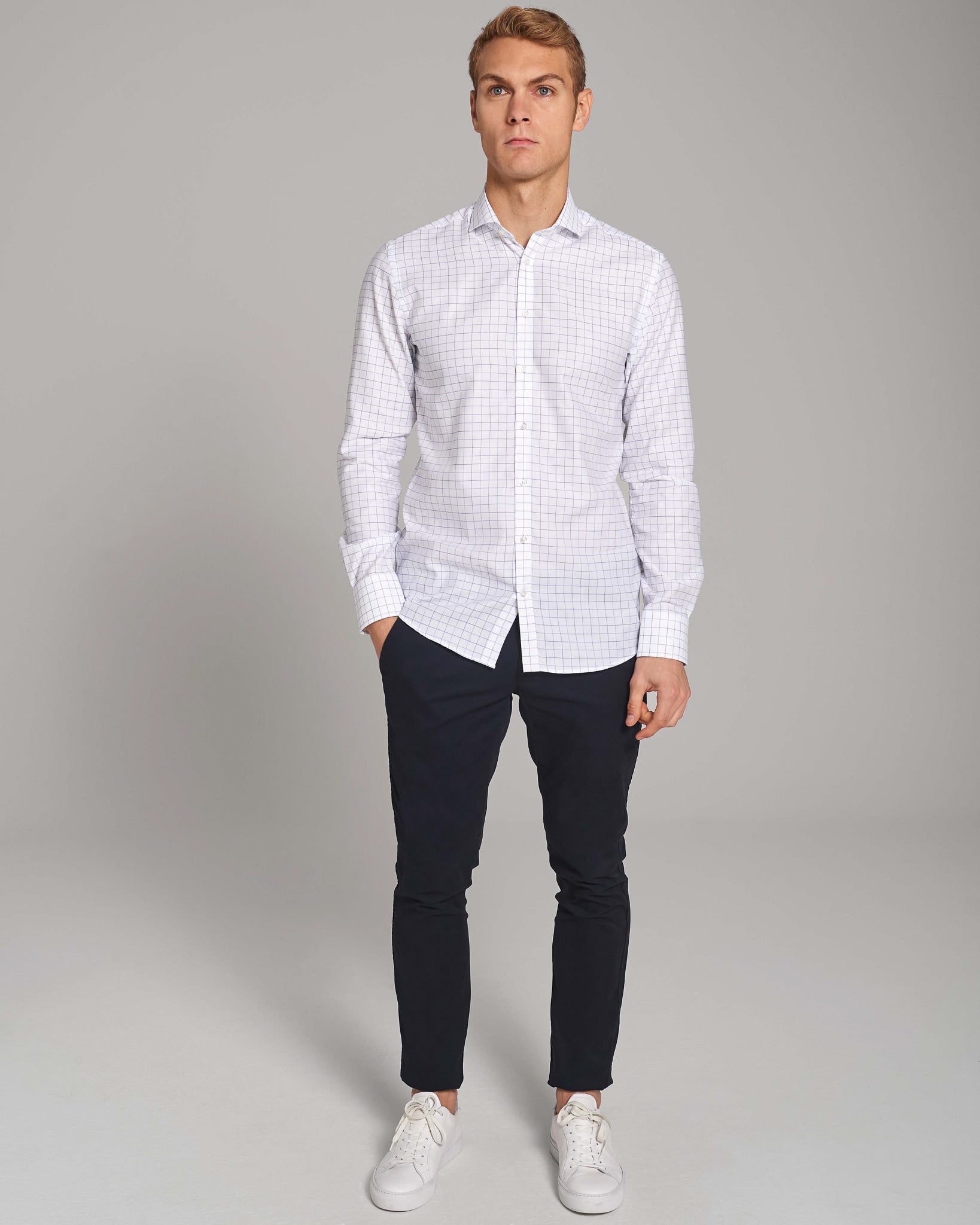 BS Elias Modern Fit Skjorta - White