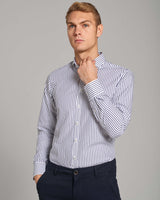 BS Hector Modern Fit Skjorta - White/Navy
