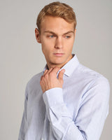 BS Alonso Casual Slim Fit Skjorta - Light Blue/White