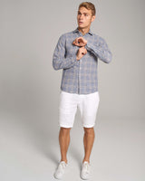 BS Vettel Casual Slim Fit Skjorta - Blue