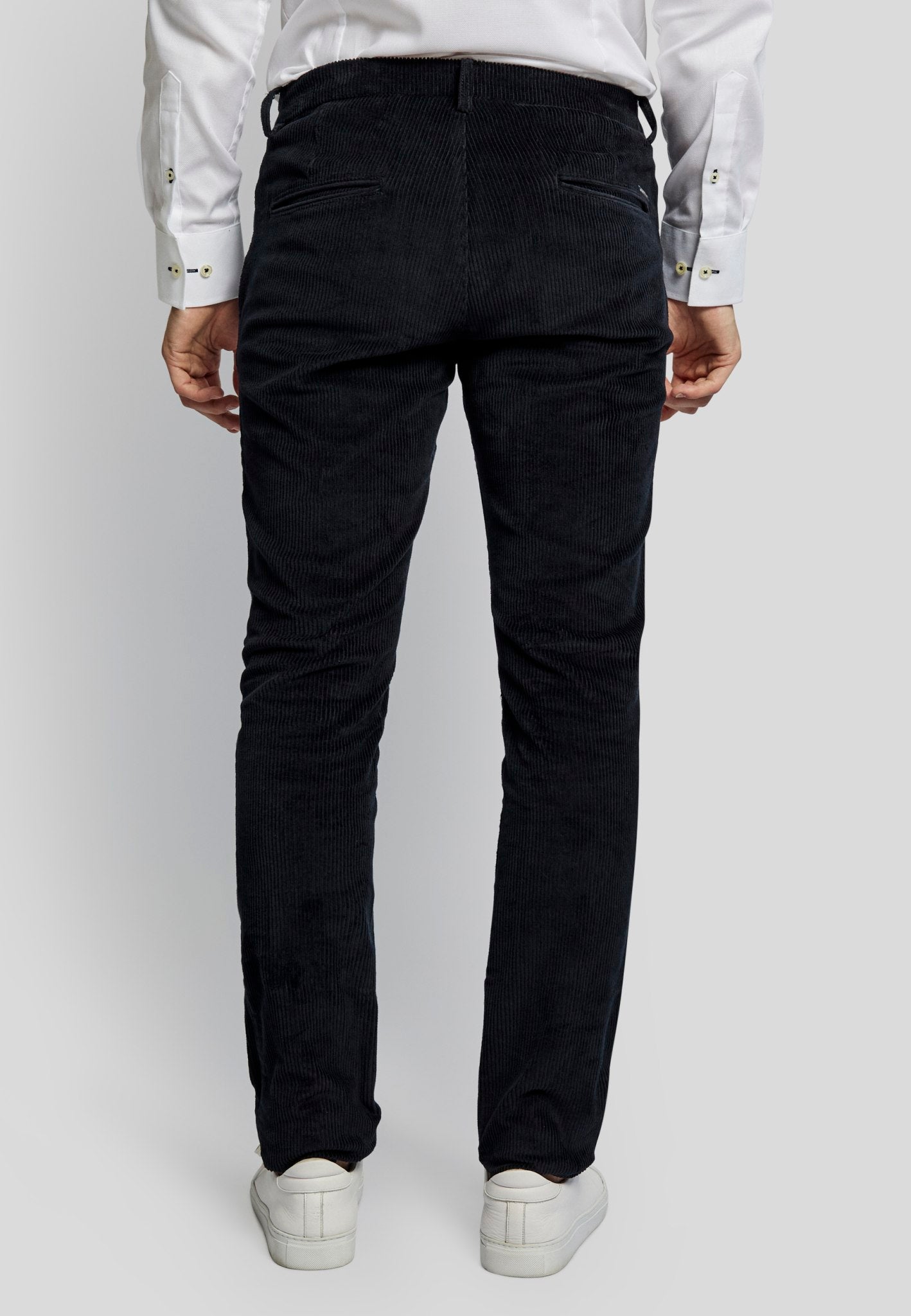 BS Alfred slim fit chinos - marinblå