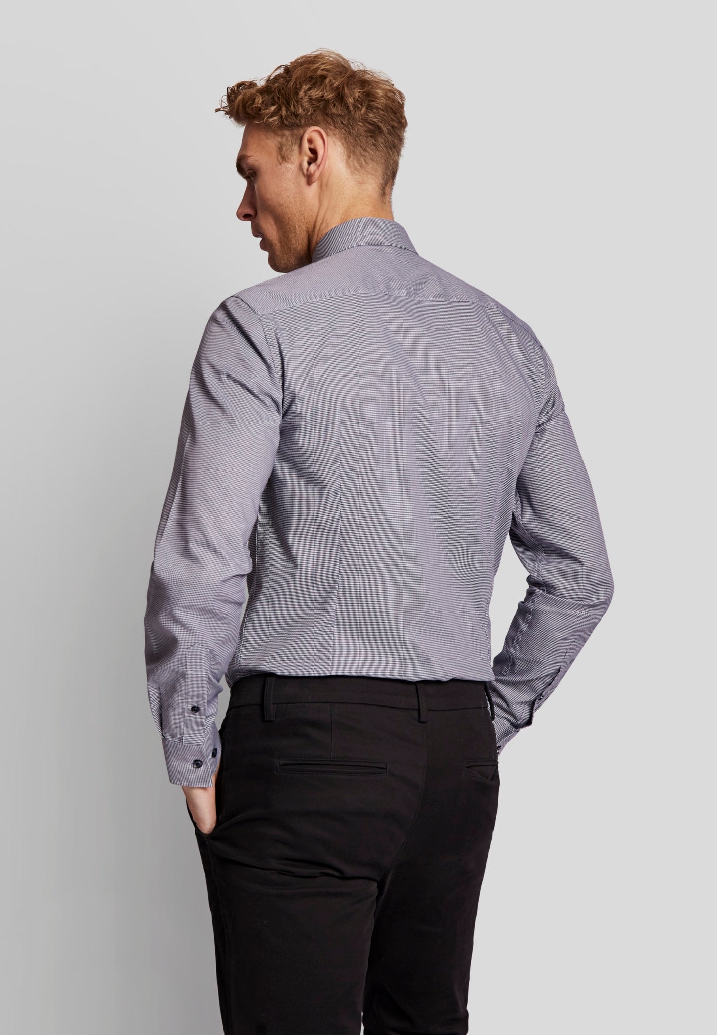 BS Omar slim fit Skjorta - Dark Blue