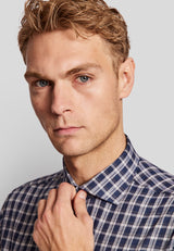 BS Steadman slim fit Skjorta - Blue