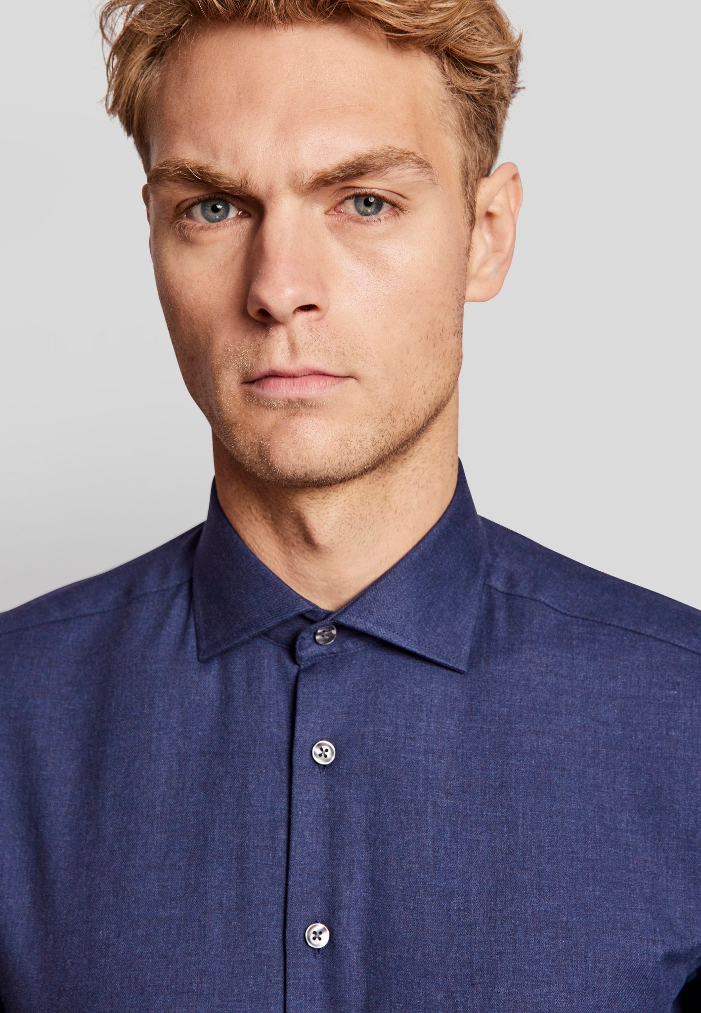 BS Baldini modern fit Skjorta - Dark Blue