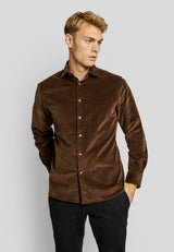 BS Kongsberg casual slim fit Skjorta - Brown