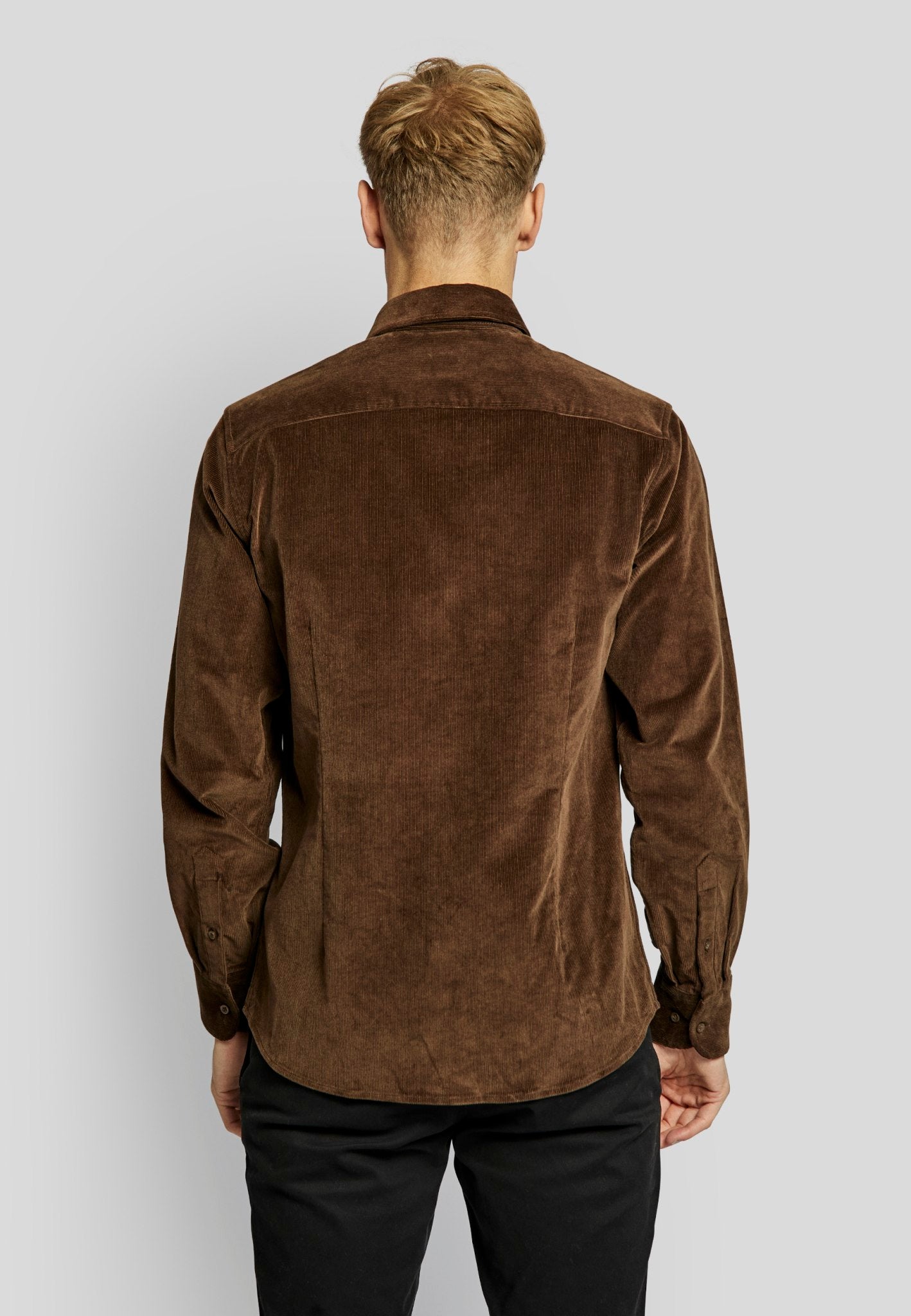 BS Kongsberg casual slim fit skjorta - Brun