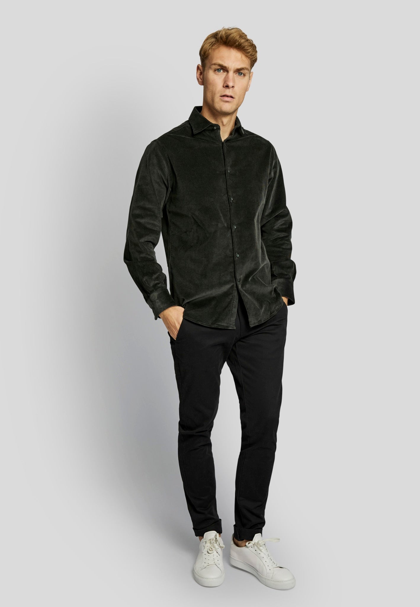 BS Kongsberg casual slim fit-skjorta - Green