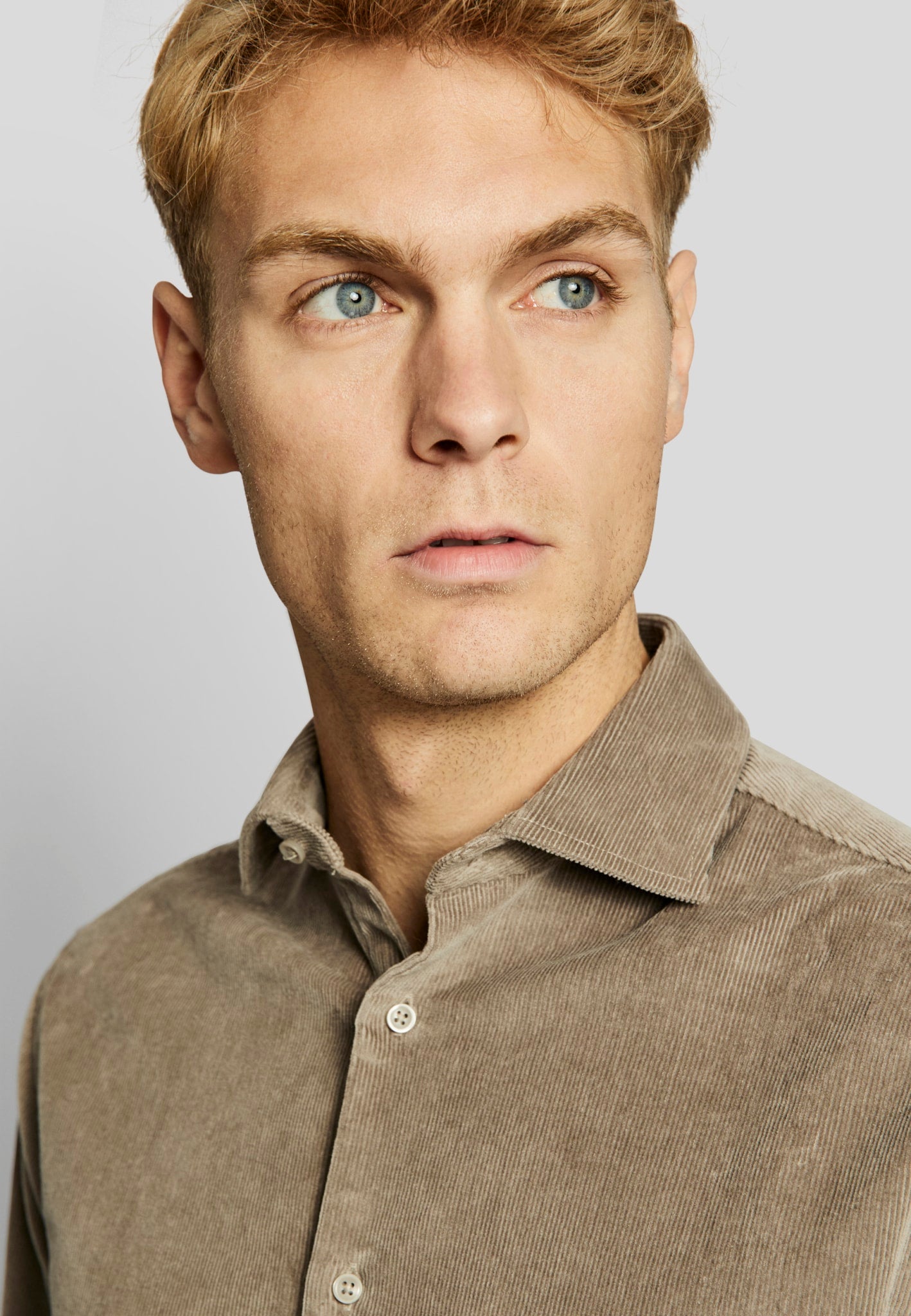 BS Kongsberg casual slim fit Skjorta - Mud