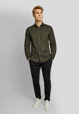 BS Halden casual slim fit Skjorta - Dark Green