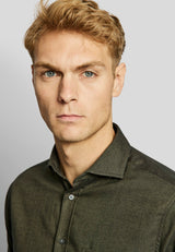 BS Halden casual slim fit Skjorta - Dark Green