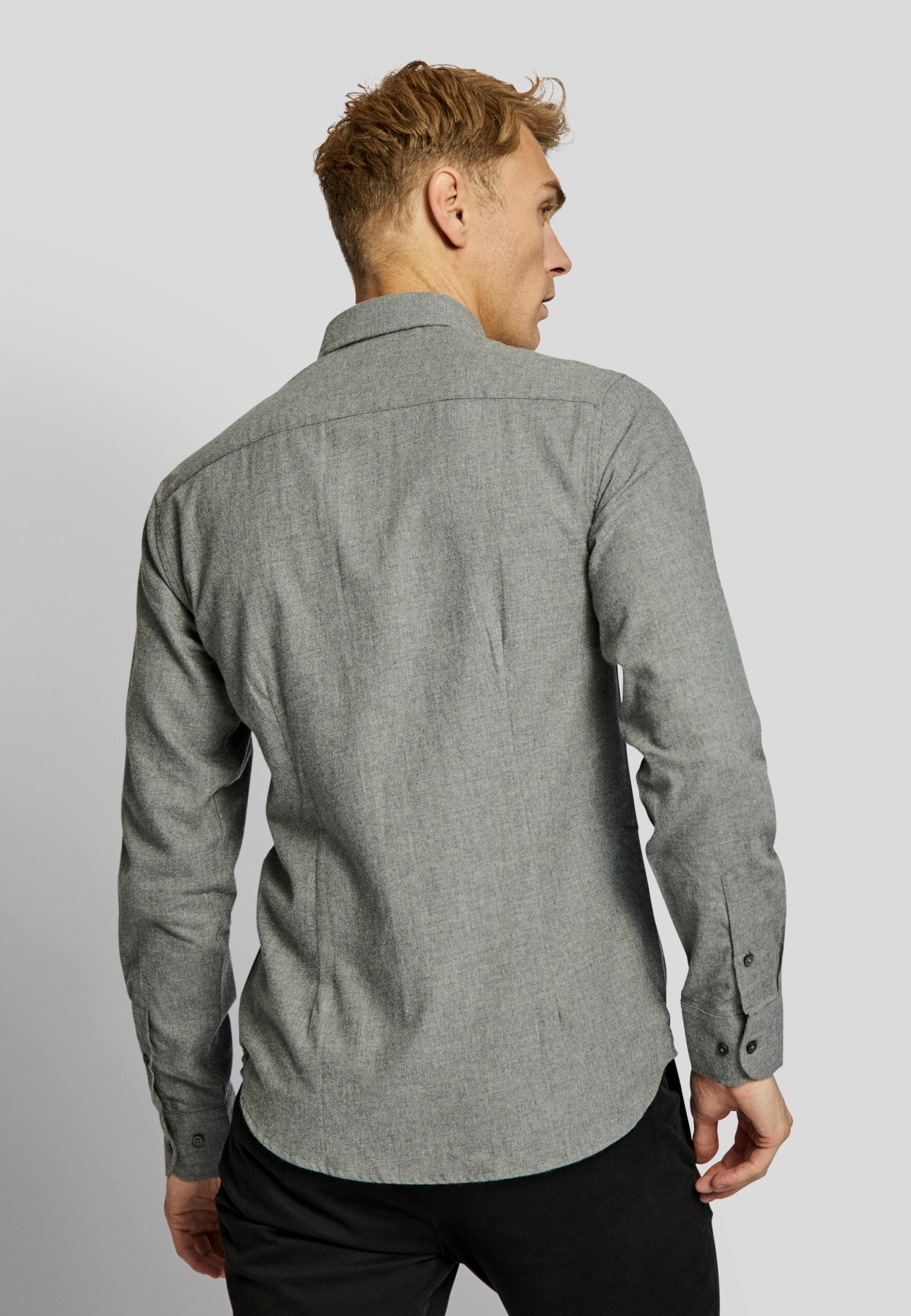 BS Halden casual slim fit skjorta – Grey