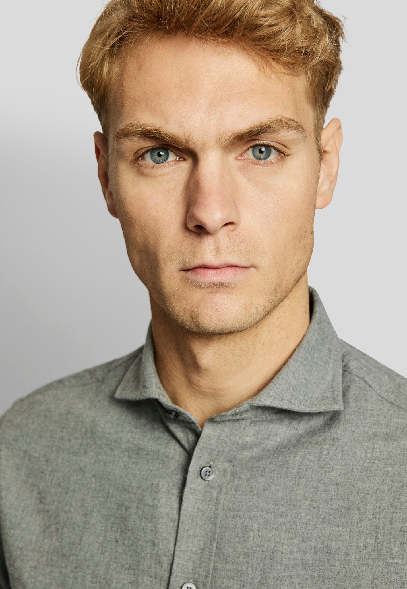 BS Halden casual slim fit skjorta – Grey