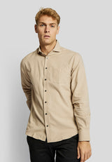 BS Halden casual slim fit Skjorta - Sand