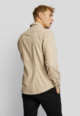 BS Halden casual slim fit Skjorta - Sand