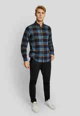 BS Lillestroem casual slim fit Skjorta - Dark Blue