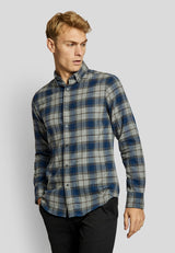 BS Skien casual slim fit Skjorta - Blue