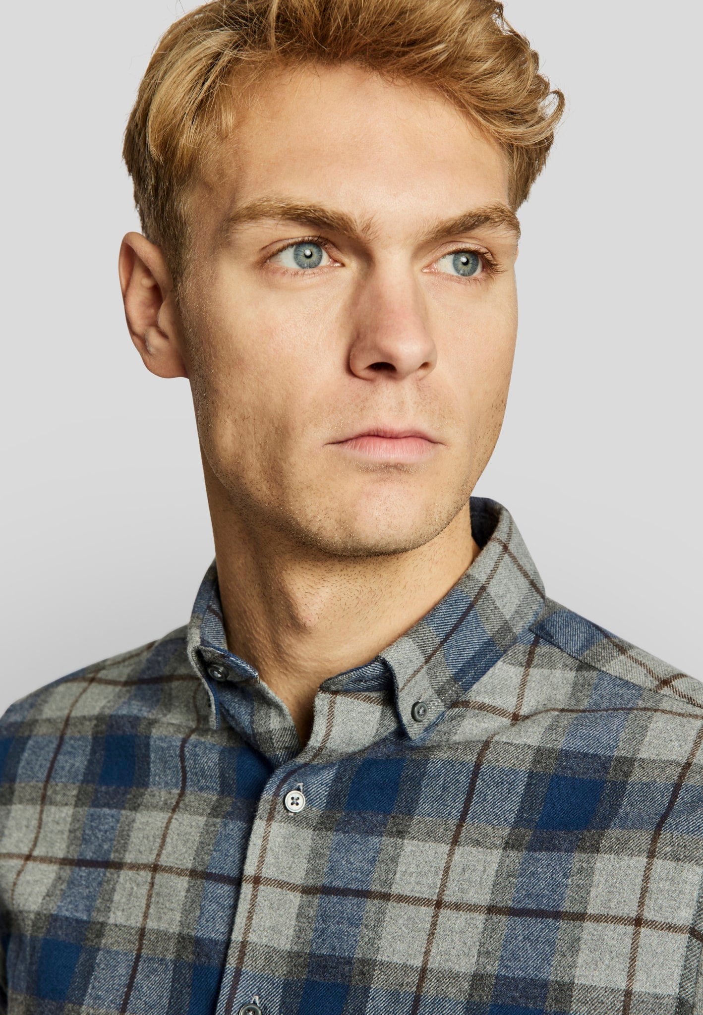 BS Skien casual slim fit skjorta - Blue