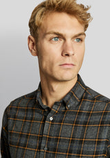 BS Hamar casual slim fit Skjorta - Dark Grey