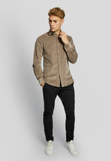 BS Horten casual modern fit Skjorta - Mud