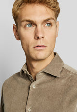 BS Horten casual modern fit Skjorta - Mud