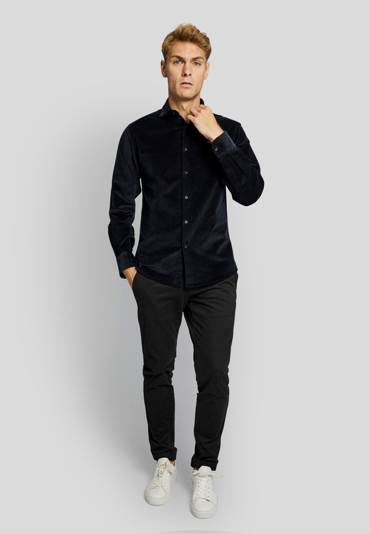 BS Horten casual modern fit Skjorta - Marinblå