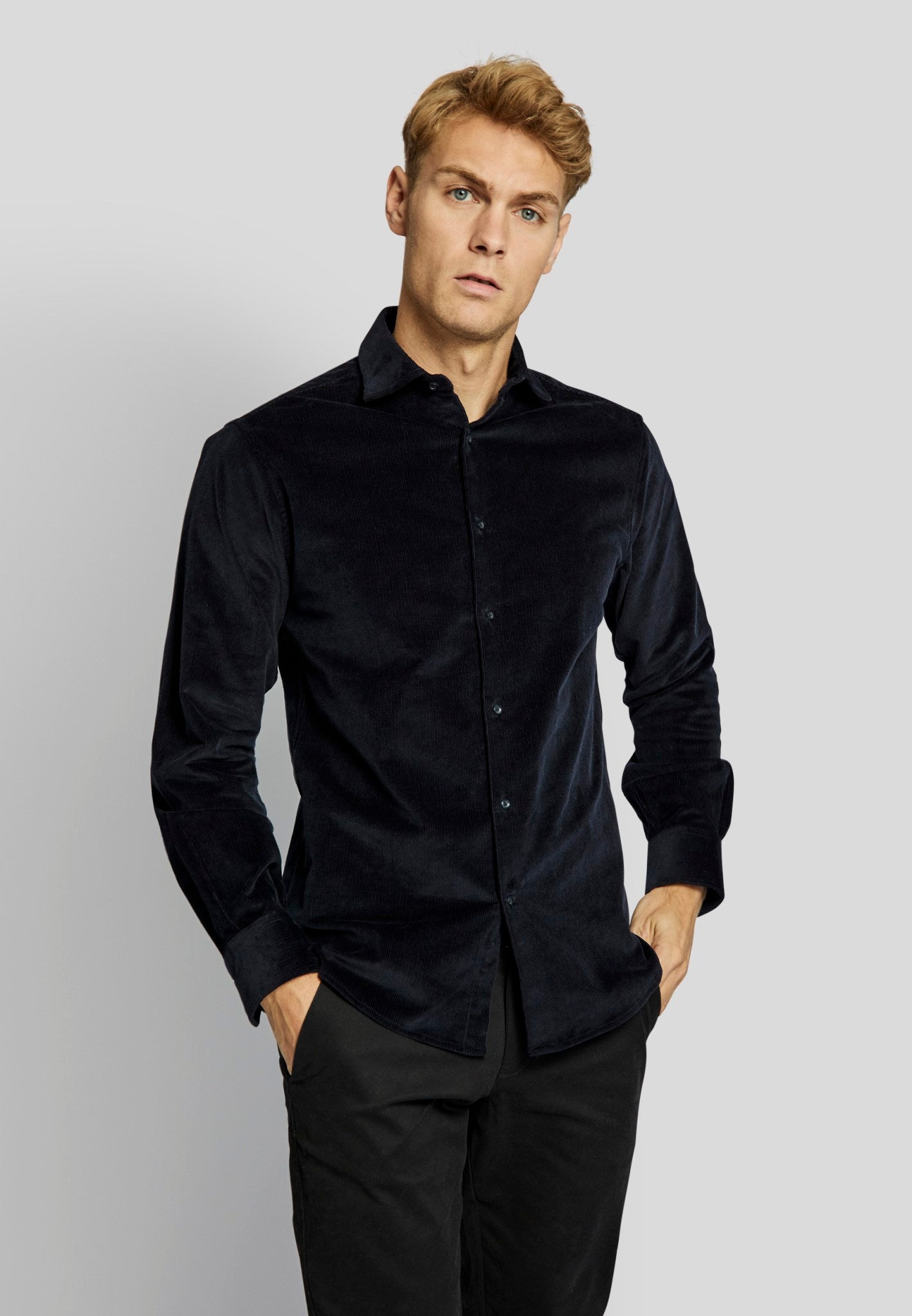 BS Horten casual modern fit Skjorta - Marinblå