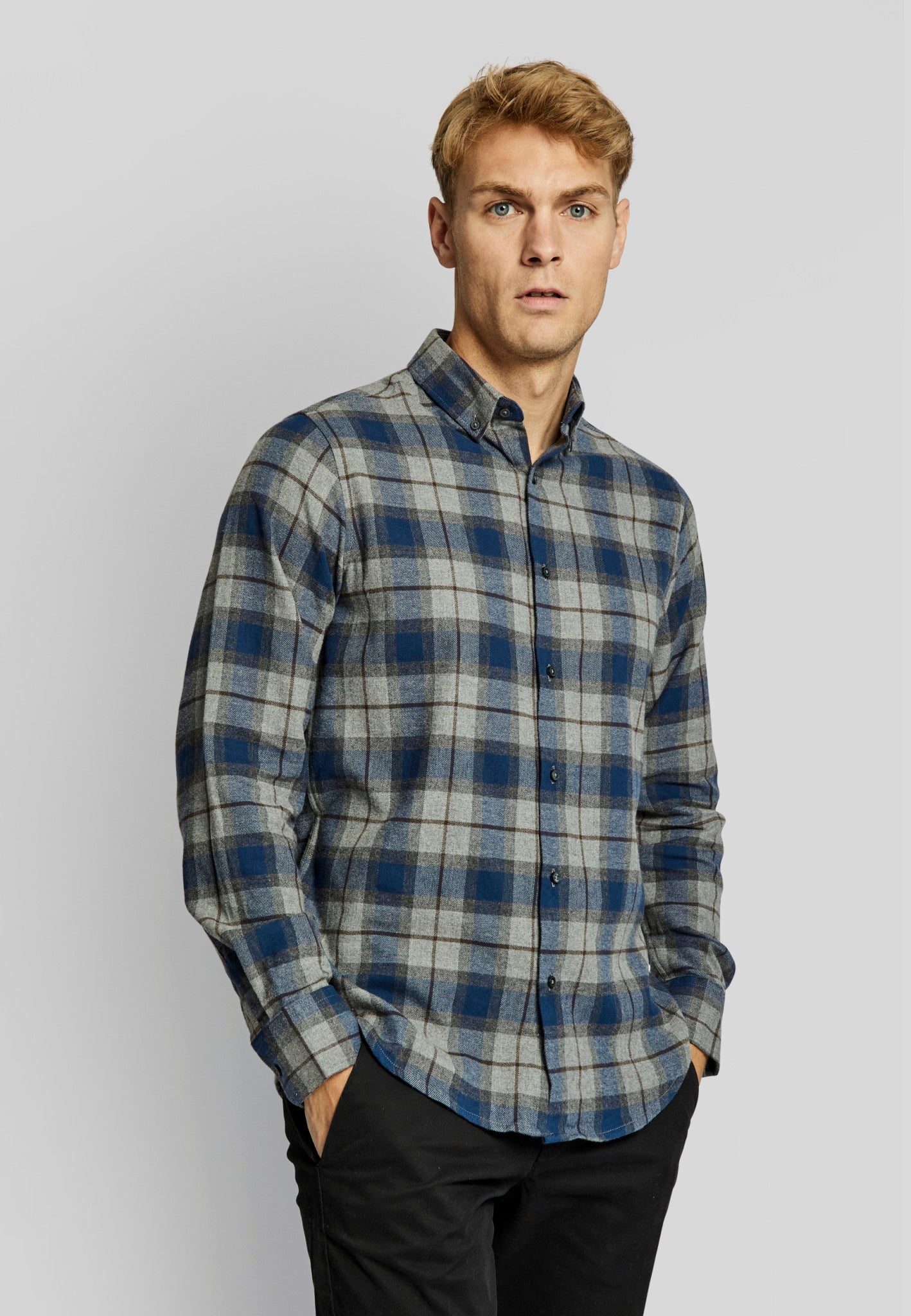 BS Bodoe casual modern fit Skjorta - Blå