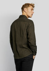 BS Oslo casual modern fit Skjorta - Dark Green