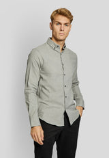 BS Oslo casual modern fit Skjorta - Light Grey