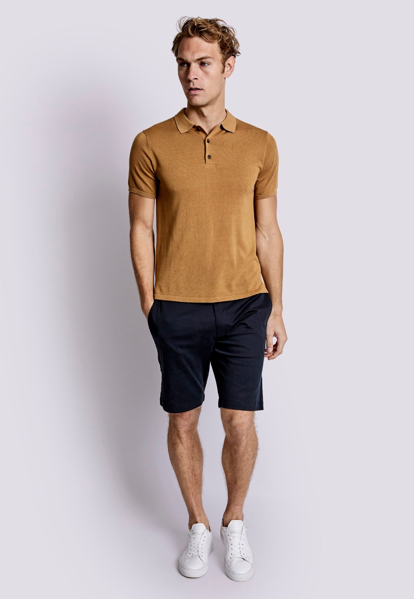 BS Ramon Regular Fit Piké - Tan
