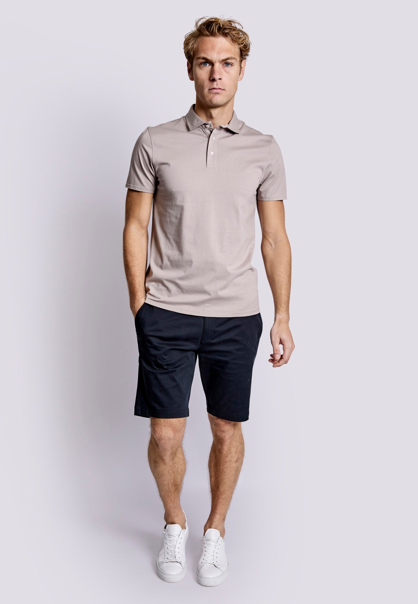 BS Natesan Regular Fit Piké - Clay
