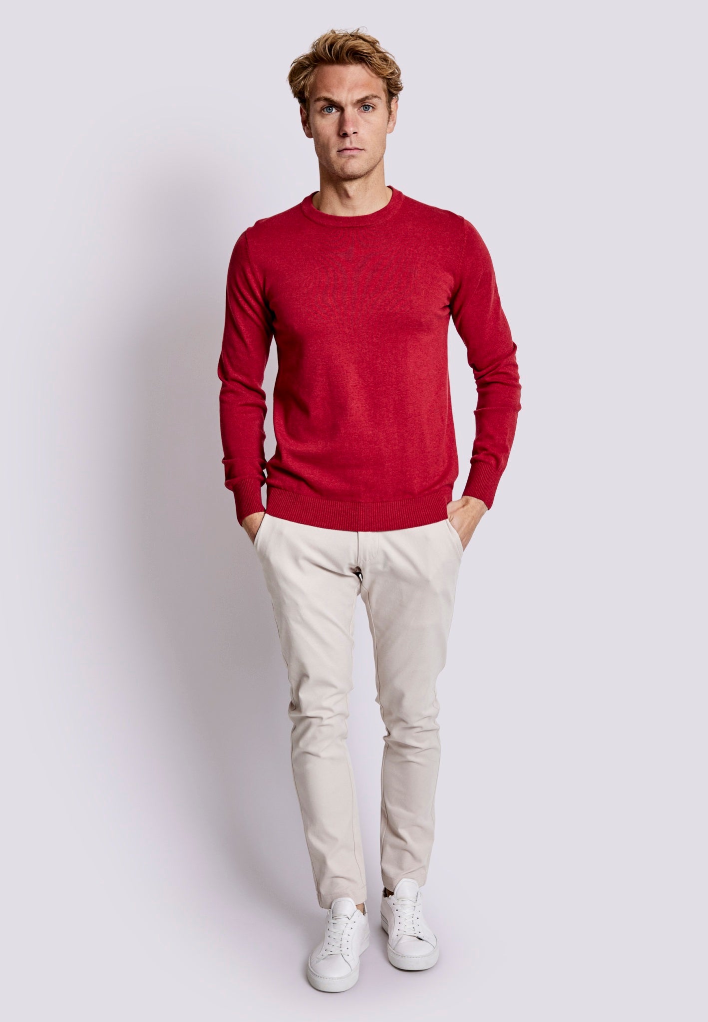 BS Jupiter Regular Fit Sticka - Dark Red