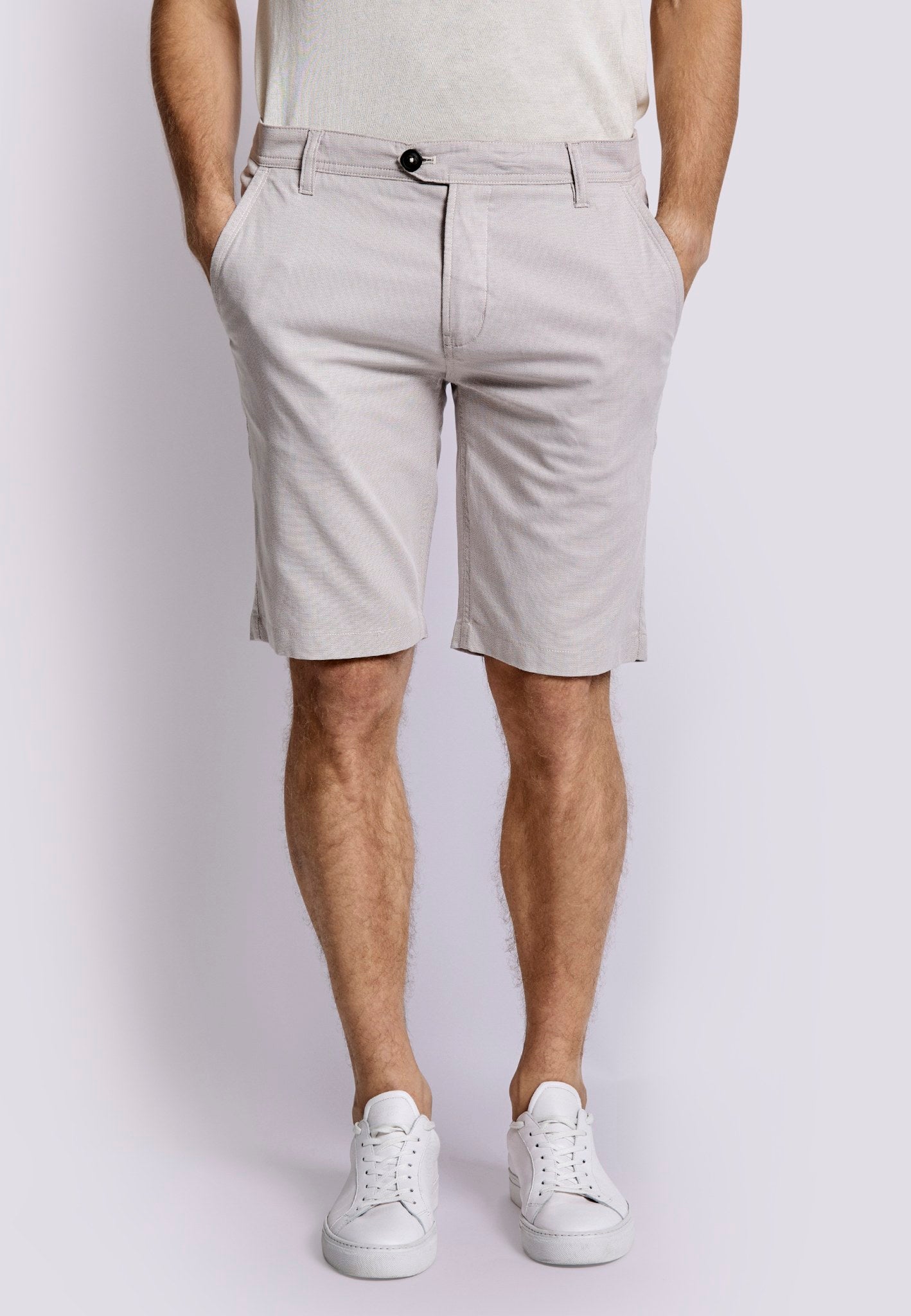BS Manuel Slim Fit Shorts - Beige