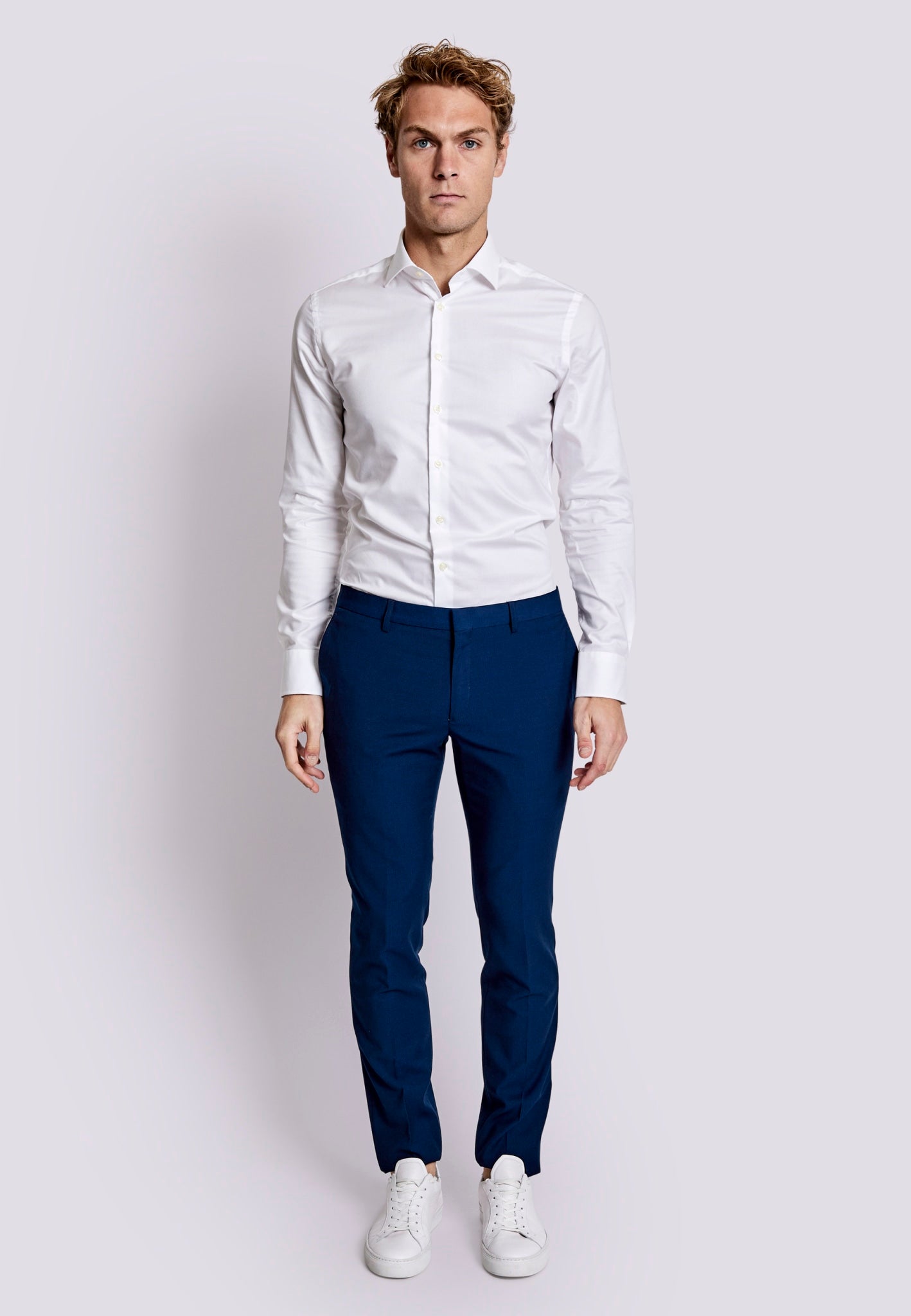 BS Arezzo Slim Fit Suit Byxor - Dark Blue
