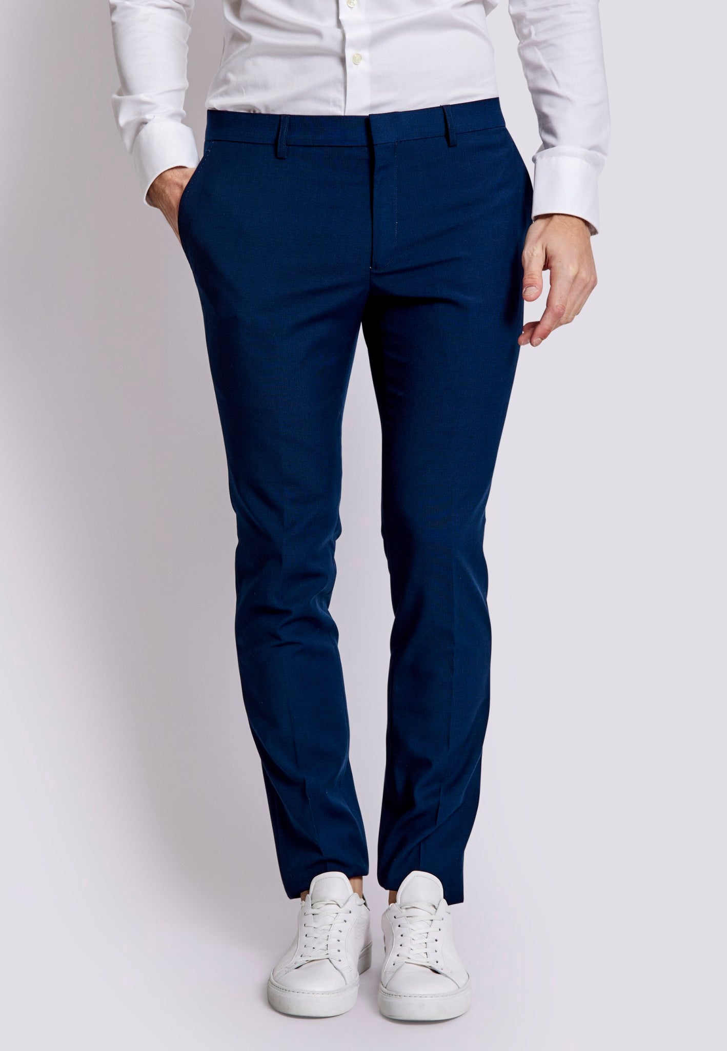 BS Arezzo Slim Fit Suit Byxor - Dark Blue