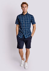 BS Haseeb Modern Fit Skjorta - Dark Blue