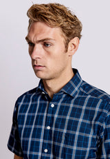 BS Haseeb Modern Fit Skjorta - Dark Blue